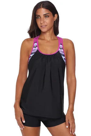 Azura Exchange Dames Geometrische Tankini Badpak met Shorts