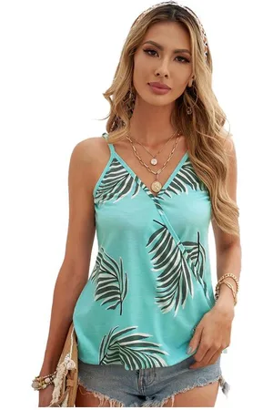 Azura Exchange Dames Tanktop met Tropische Print in