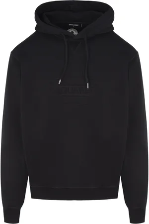 Dsquared2 Cool Fit zwarte hoodie met esdoornbladlogo en reliëf