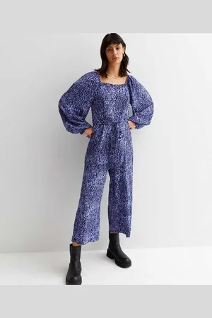Gini London Dierenprint Elastische Taille Jumpsuit