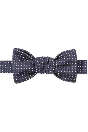 Hackett Heren Hackett Dots Strikdas in Marineblauw en Wit