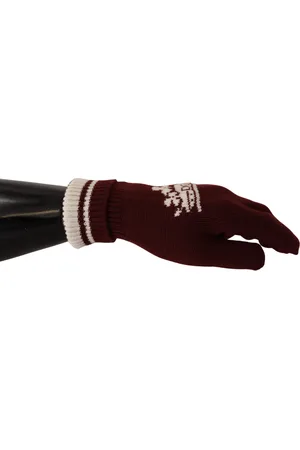 Dolce & Gabbana Patronen Kasjmier Handschoenen met Byzantijnse Kroon Detail