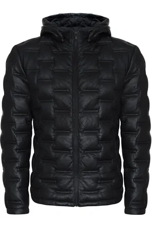 Infinity Heren Hooded Puffer Gequiltede Bomberleren Jas - Belem
