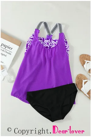 Azura Exchange Dames Geprinte Racerback Tankini in