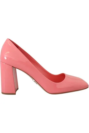 Prada Dames Patenleer Blokhak Pumps Classic