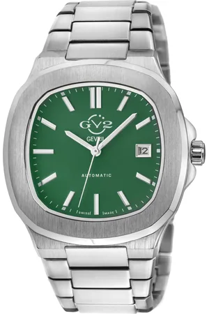 GV2 by Gevril Automatische Heren Potente Zwitserse Automatische Groene Wijzerplaat 316L Rvs Armband Horloge