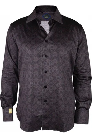 BILLIONAIRE Miljardair LS Milano Gebloemd Geometrisch overhemd Burgundy