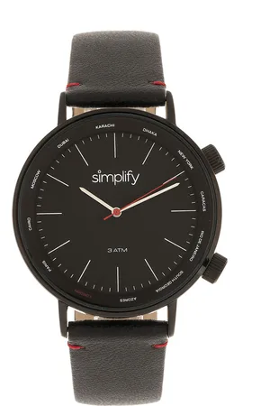 Simplify Vereenvoudig het 3300 horloge met leren band