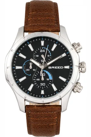Breed Lacroix chronograaf horloge met leren band