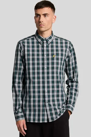 Lyle & Scott Lyle And Scott Gewassen geruit poplin herenoverhemd in