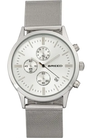 Breed Espinosa chronograaf mesh-armband horloge met datum
