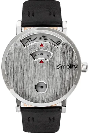 Simplify Vereenvoudig de 7000 lederen band horloge