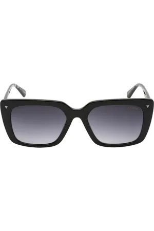 Guess Gradient Smoke Lens Glanzende zwarte zonnebril met frame