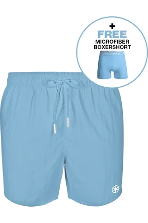 Muchachomalo 1-pack zwembroek + gratis boxershort Cyan Blue