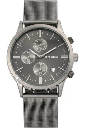Breed Espinosa chronograaf mesh-armband horloge met datum