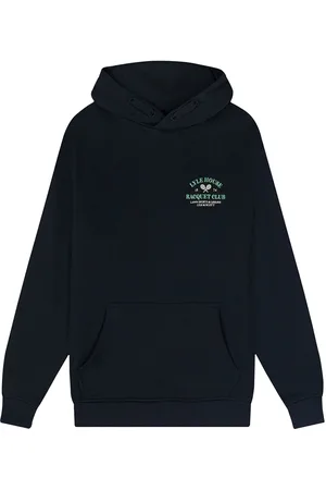 Lyle & Scott Lyle And Scott Juniors Racquet Club Graphic Hoodie voor jongens in marine