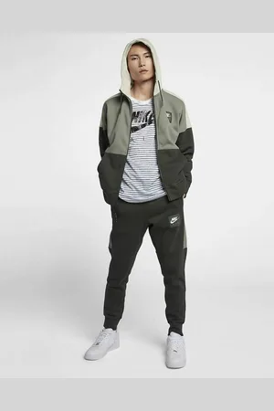 Nike Air Trainingspak met rits voor heren Olijfgroen