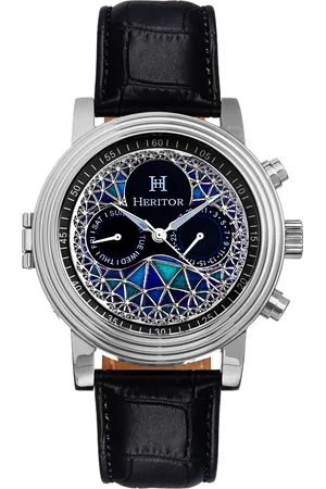 heritor automatic Heritor Automatisch Legacy horloge met leren bandje met dag/datum