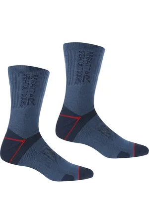 Regatta Heren Blaarbescherming II Sokken (pak van 2) (Donker denim/donkerrood)
