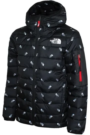 The North Face Junior jongens gewatteerde jas II / TNF zwarte logoprint