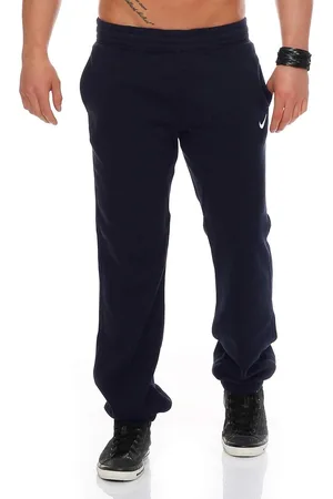 Nike Heren Club Swoosh Cuff Joggingbroek in marineblauw