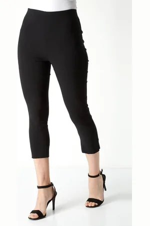 M&Co Crop-stretchbroek voor dames in