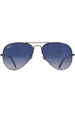Ray-Ban Zonnebril Aviator 3025 Gunmetal Gepolariseerd Blauw Verloop 004/78 58mm