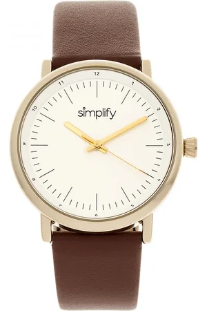Simplify Vereenvoudig het 6200 horloge met leren band