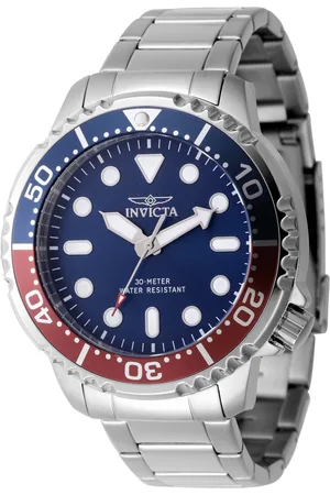 Invicta Pro Diver 47219 Heren Horloge - Quartz Uurwerk - Roestvrij Staal met blauwe Wijzerplaat - 48mm