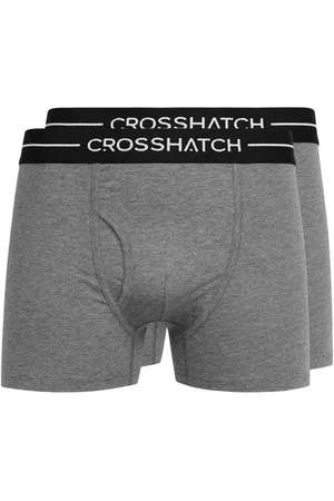 Crosshatch Heren Ambek Boxershorts (Set van 2) ( mergel)