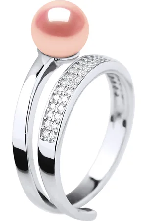 Diadema Ring Rush Verstelbare zoetwaterparels Round 7-8 mm Rose Jewelry 925