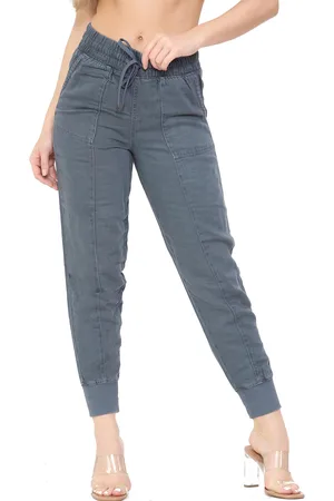 Marks & Spencer EX M&S Dames Linnen Gebreide Broek Luchtmacht