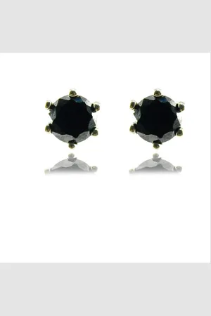 Luxenter Oorbellen, 925 sterling zilver en gerhodineerde onyx zirkonia oorbellen