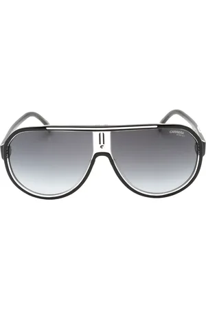 Carrera Donkergrijze SF-lens Zwarte zonnebril met wit detail