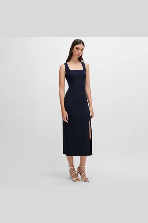 HUGO BOSS Damesjurk Dineza Business in Donkerblauw