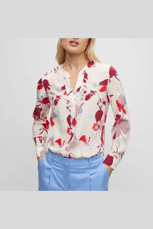 HUGO BOSS Vrouwen Biwala Blouse in Bloemen