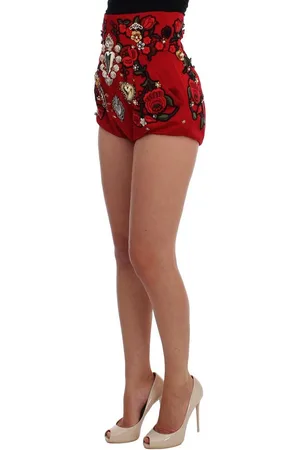 Dolce & Gabbana Geborduurde Minishorts Met Hoge Taille
