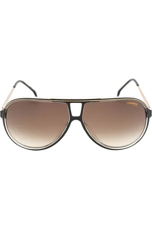 Carrera Bruine gradiëntlens, zwarte detail gouden zonnebril