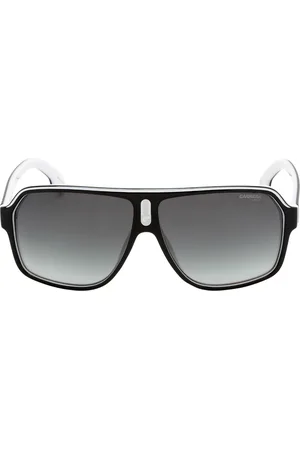 Carrera Grijze lens witte binnenpoten zwarte zonnebril