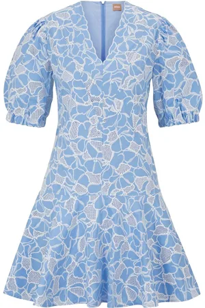 HUGO BOSS Dames Dennice Jurk in Bloemig