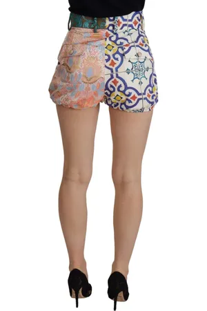 Dolce & Gabbana Patchwork Zijden Shorts - Multi