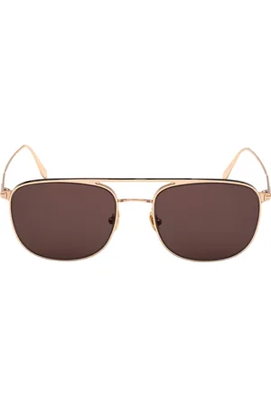Tom Ford Jake bruine lens glanzende roségouden zonnebril
