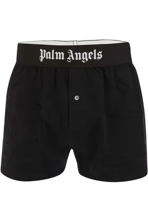 Palm Angels Heren lange boxershort in zwart-wit