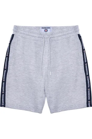 Lambretta Heren SS24 Getapete Shorts (Grijze Mergel)