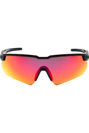 Tommy Hilfiger Rode ML lens blauwe detail zwarte zonnebril