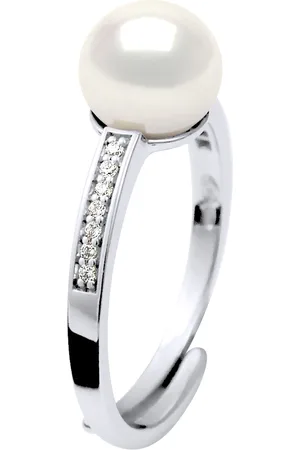 Diadema Ring Zoetwater Parel sieraden 7-8mm en zirkonium oxides 925