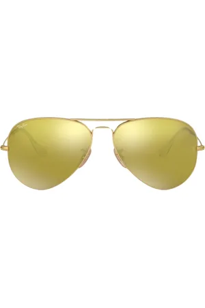 Ray-Ban Aviator lichtbruine lens gouden zonnebril