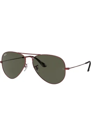 Ray-Ban Aviator groene lens rode zonnebril