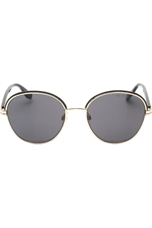 Marc Jacobs Ronde grijze lens zwart gouden zonnebril