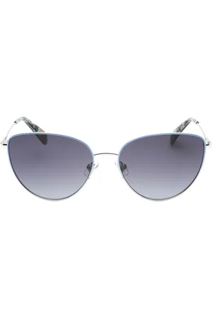 Kate Spade Hailey/G/S donkergrijze SF-lens zilveren zonnebril met blauw detail